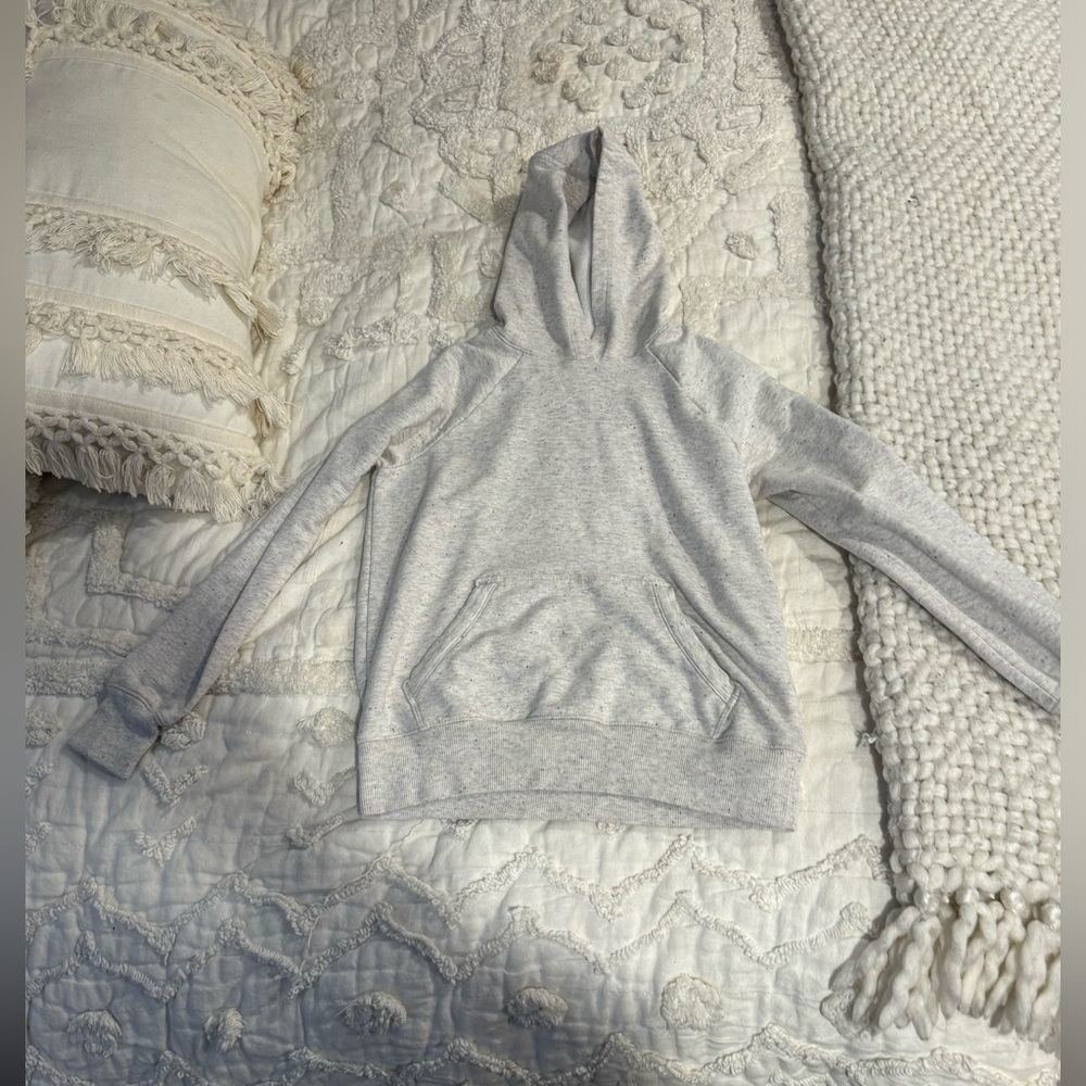 Athleta Girls Grey Hoodie with rainbow specks